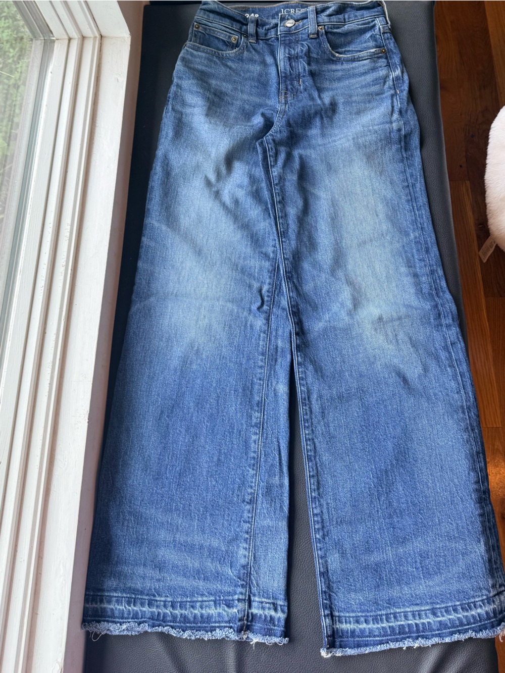 JCrew Wide Leg Trouser Fit Women's Jeans in Light Blue - Picture 4 of 7